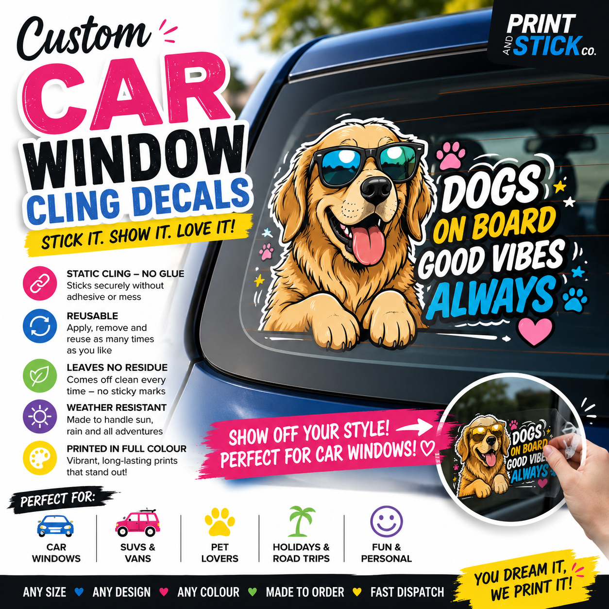 Shop Opening Hours Window Cling