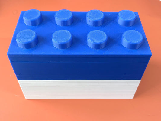 Stackable LEGO-Inspired Storage Box – 3D Printed Desk Organiser | Gift for LEGO Fans | Fun Home Décor