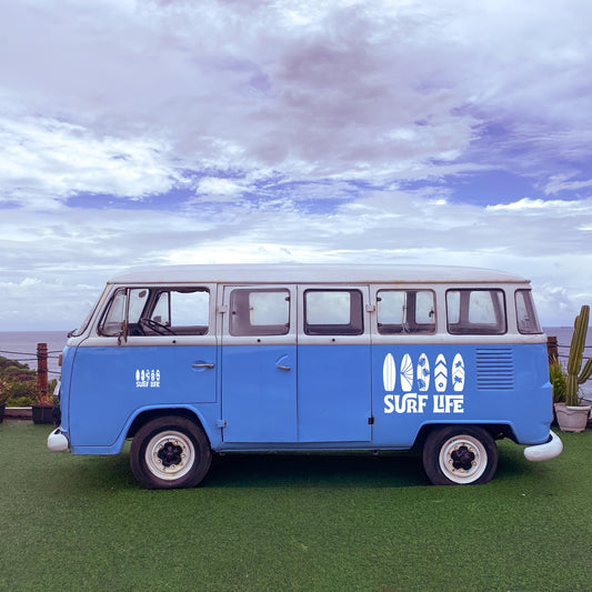 Surf Life Camper Van Decal – Custom Vinyl Sticker