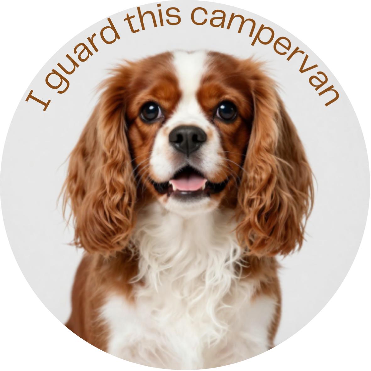 Personalised Campervan Dog Decal β Any Breed Available 20cm
