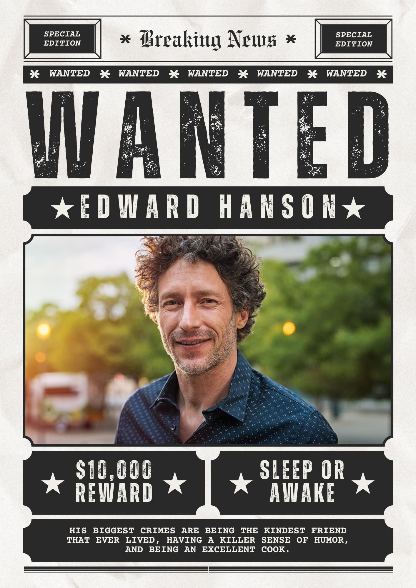 Personalised Vintage Newspaper Front Page Poster - Custom Headline Gift for Birthdays, Weddings, Anniversaries, and Special Occasions!