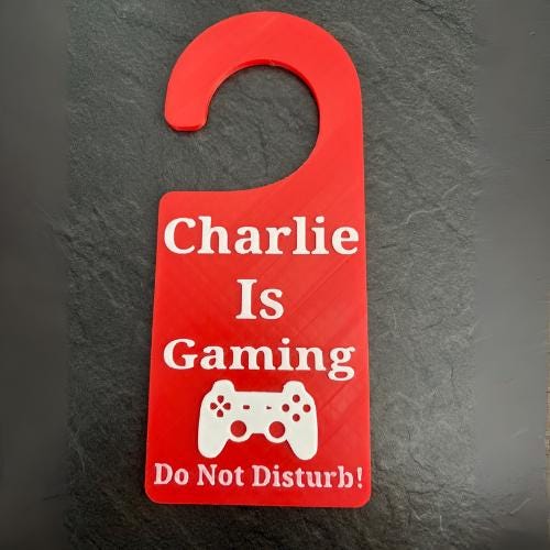 Personalised Gamer Door Hanger: Do Not Disturb Gaming Sign