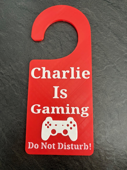Personalised Gamer Door Hanger: Do Not Disturb Gaming Sign