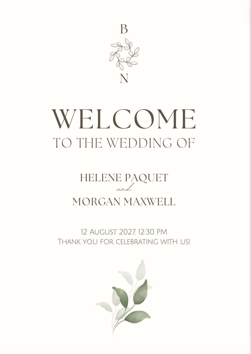 Personalised Wedding seating plan fully customisable A3,A2,A1,A0