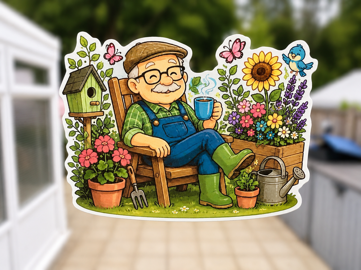 Custom Mind the Glass  Window Cling  Door’s Closed Fun Sticker Conservatories and Patio Doors Perfect for Grandparents and Families