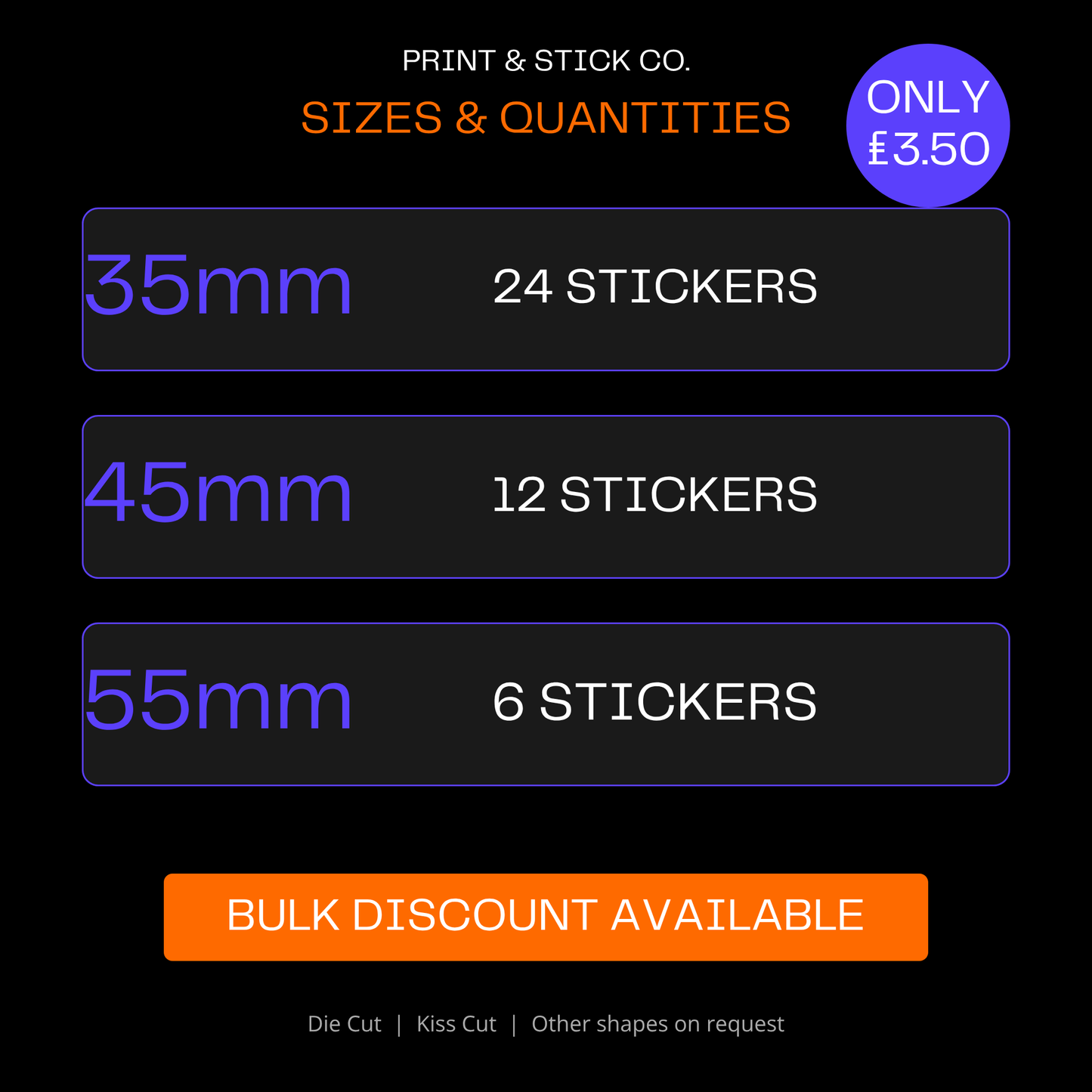 Custom logo stickers