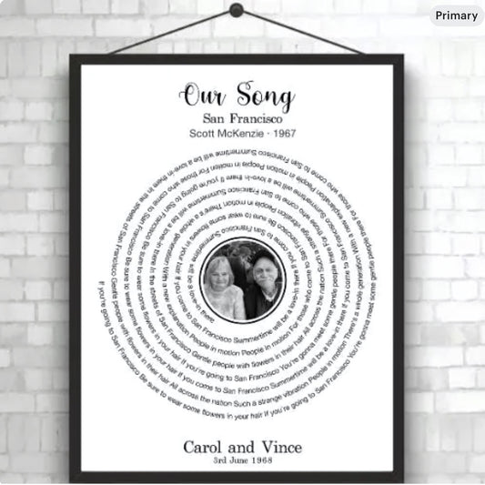 Lyrics poster first dance favourite song