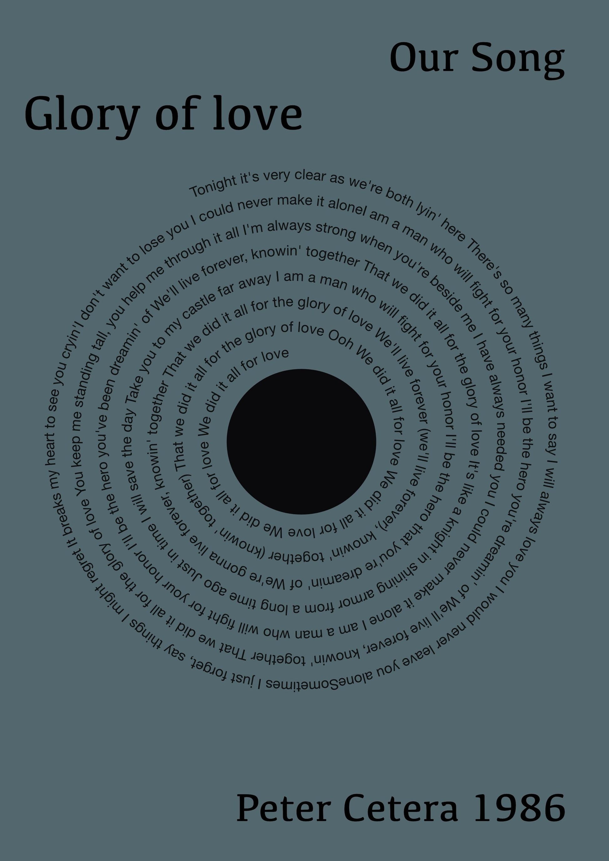 Lyrics poster first dance our song favourite song