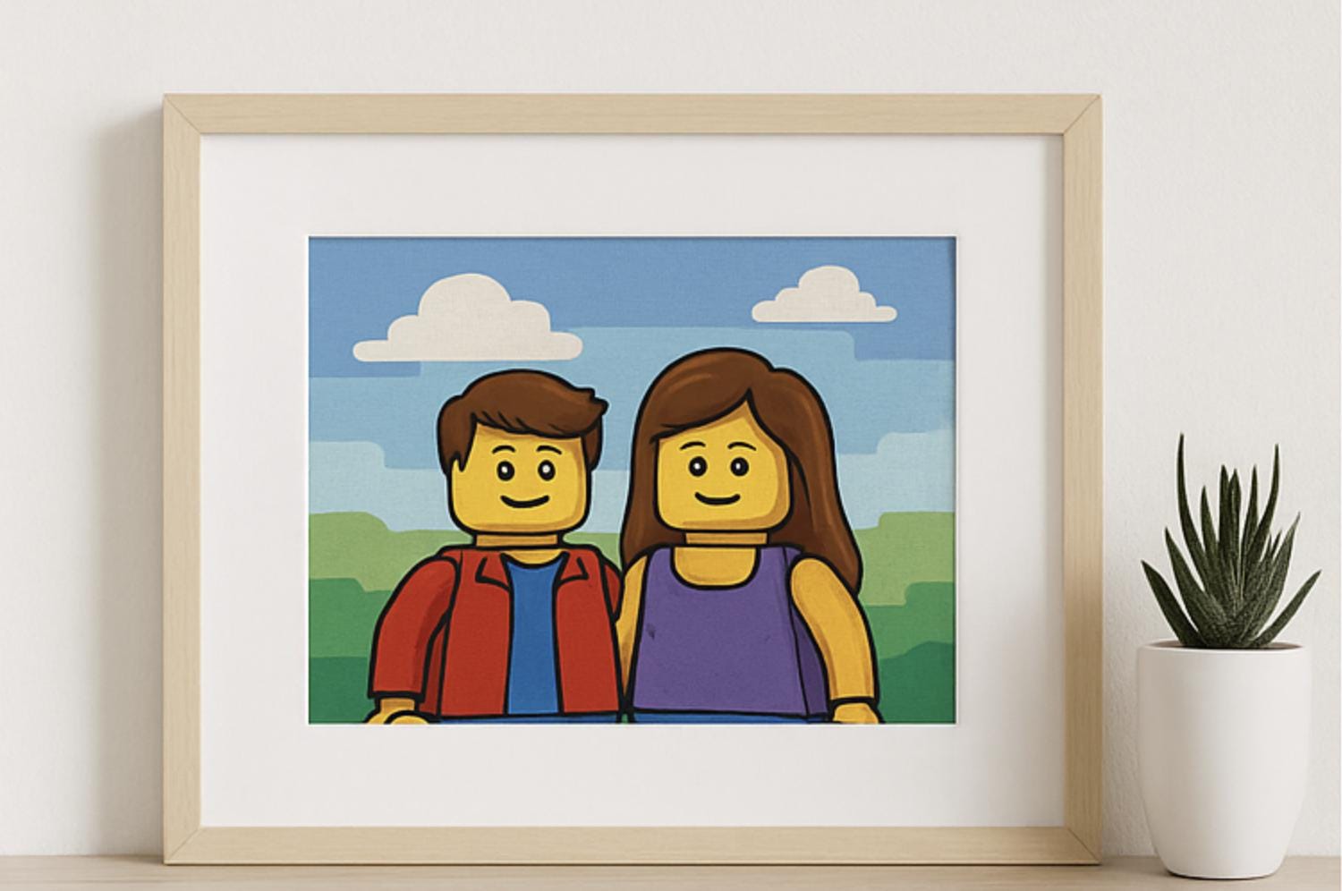Custom LEGO®-Inspired Portrait – Turn Your Photo into Fun, Colorful Brick Art
