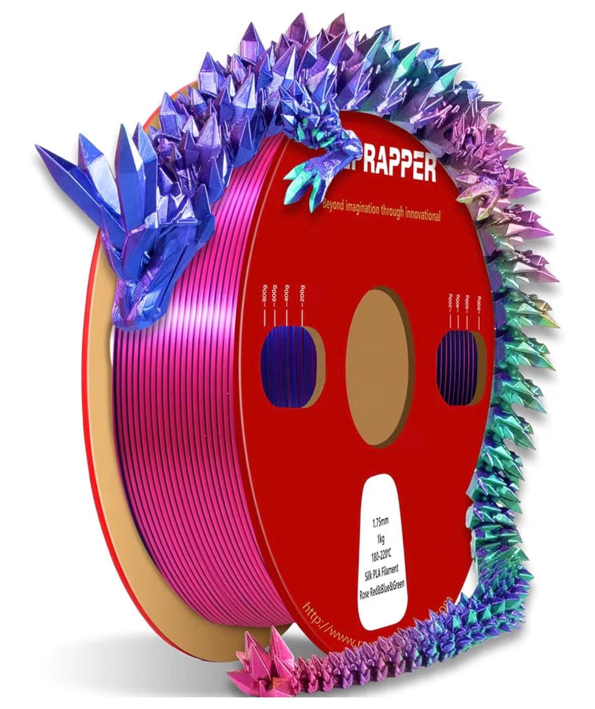 Iridescent Crystal Dragon – Articulated 3D Printed Fantasy Figurine (54 cm Long) custom sizes available