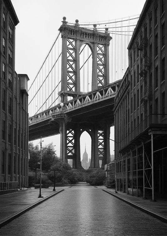 New York City Black & White Wall Art Collection – Brooklyn Bridge • Manhattan Bridge • Grand Central Terminal