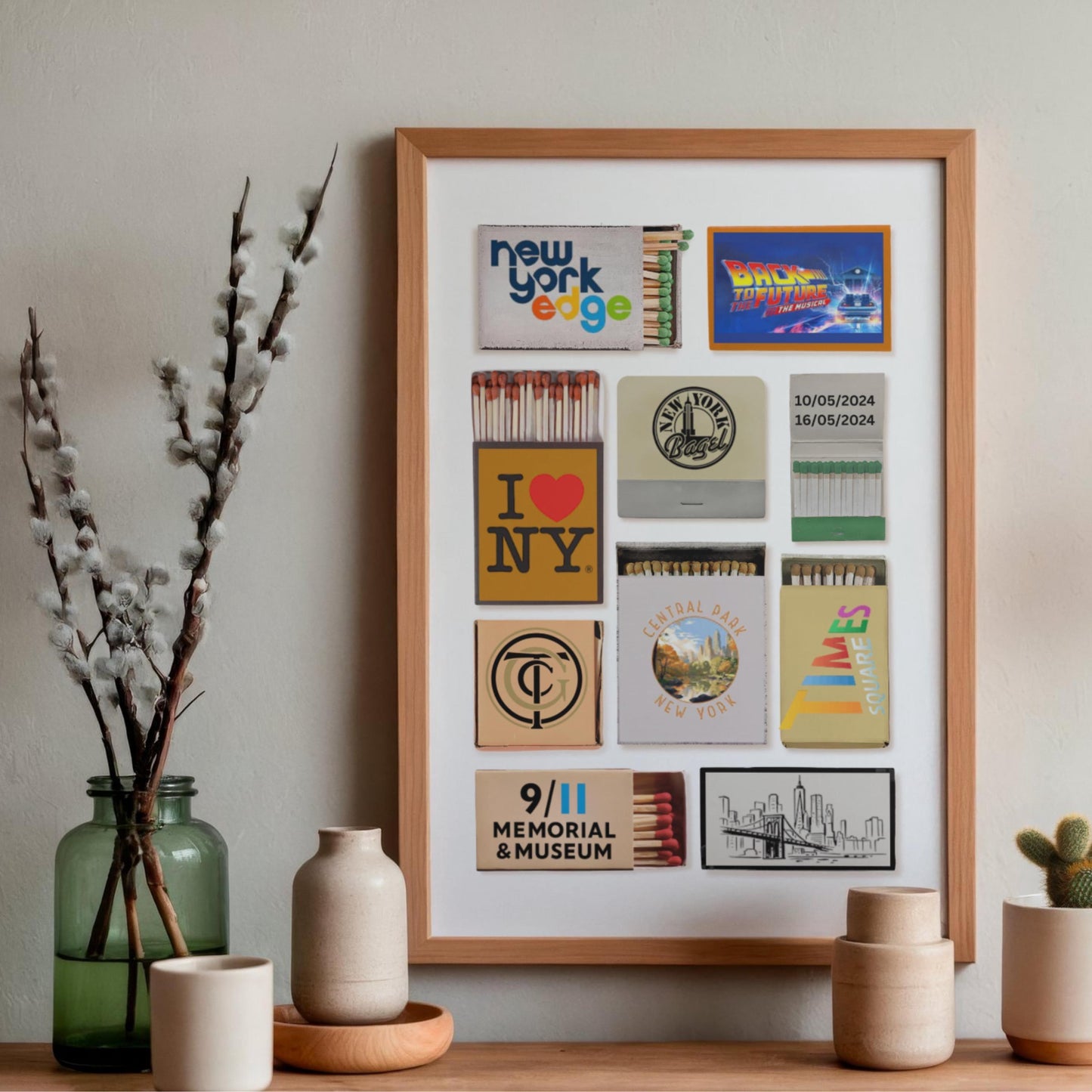 Personalised Matchbook Art Print | Custom Matchbook Style Poster | A4 A3 A2 A1 | Modern Wall Art
