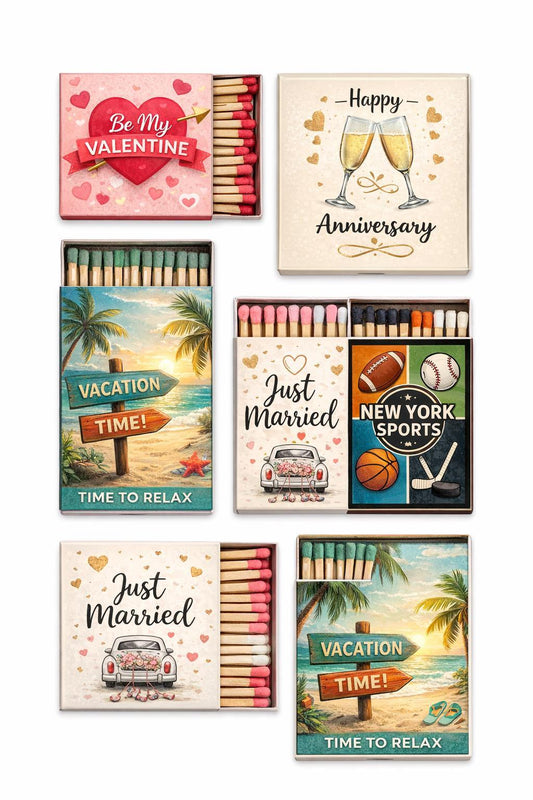 Personalised Matchbook Art Print | Custom Matchbook Style Poster | A4 A3 A2 A1 | Modern Wall Art