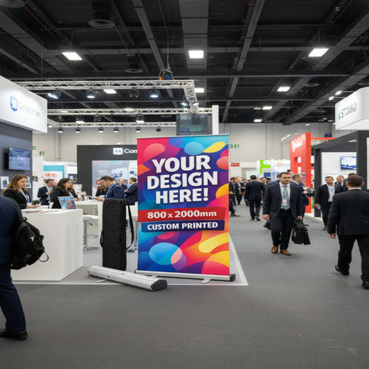 Pull Up Roller Banner 800x2000mm Custom Printed Exhibition Display Stand Trade Show Advertising