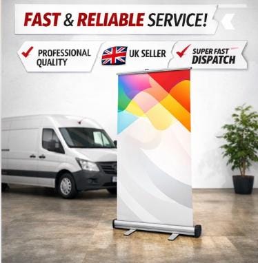 Pull Up Roller Banner 800x2000mm Custom Printed Exhibition Display Stand Trade Show Advertising