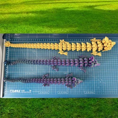 Iridescent Crystal Dragon – Articulated 3D Printed Fantasy Figurine (54 cm Long) custom sizes available