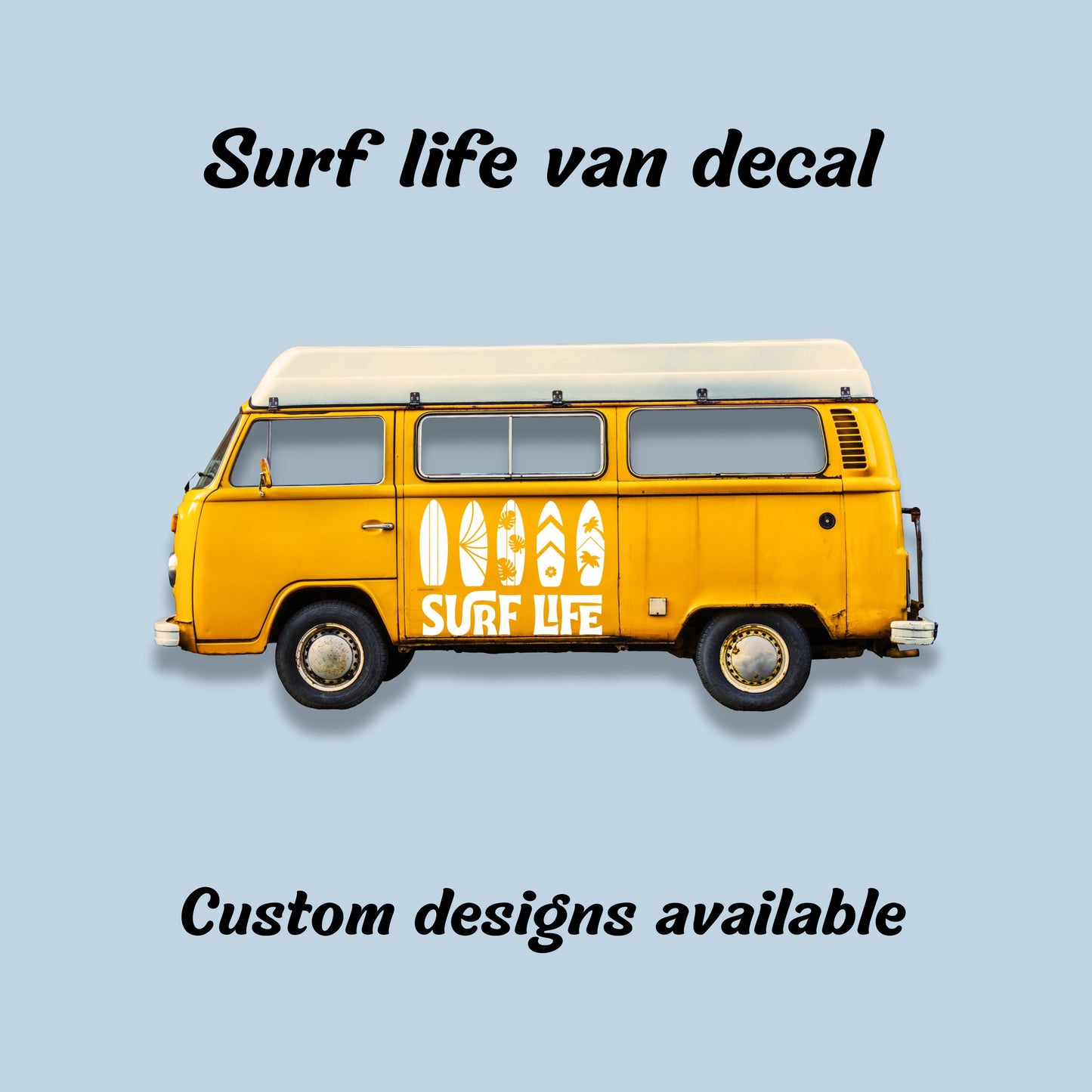 Surf Life Camper Van Decal – Custom Vinyl Sticker