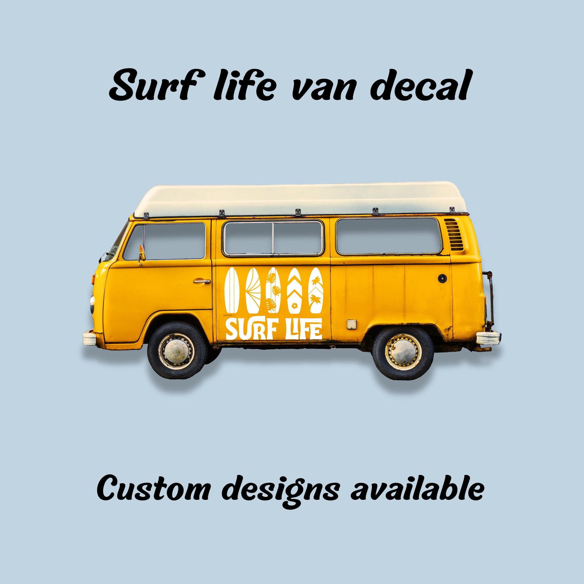 Surf Life Camper Van Decal – Custom Vinyl Sticker