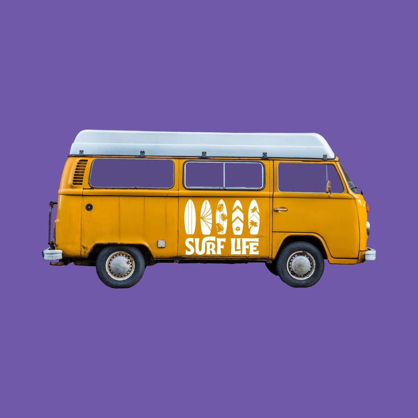 Surf Life Camper Van Decal – Custom Vinyl Sticker