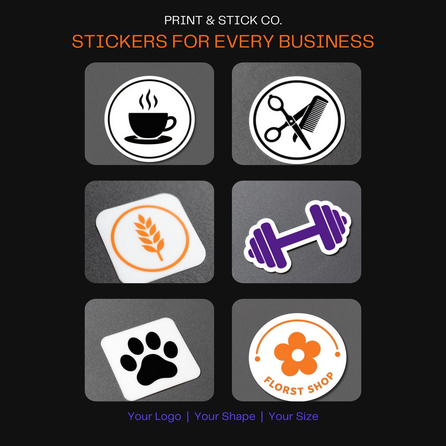 Custom logo stickers