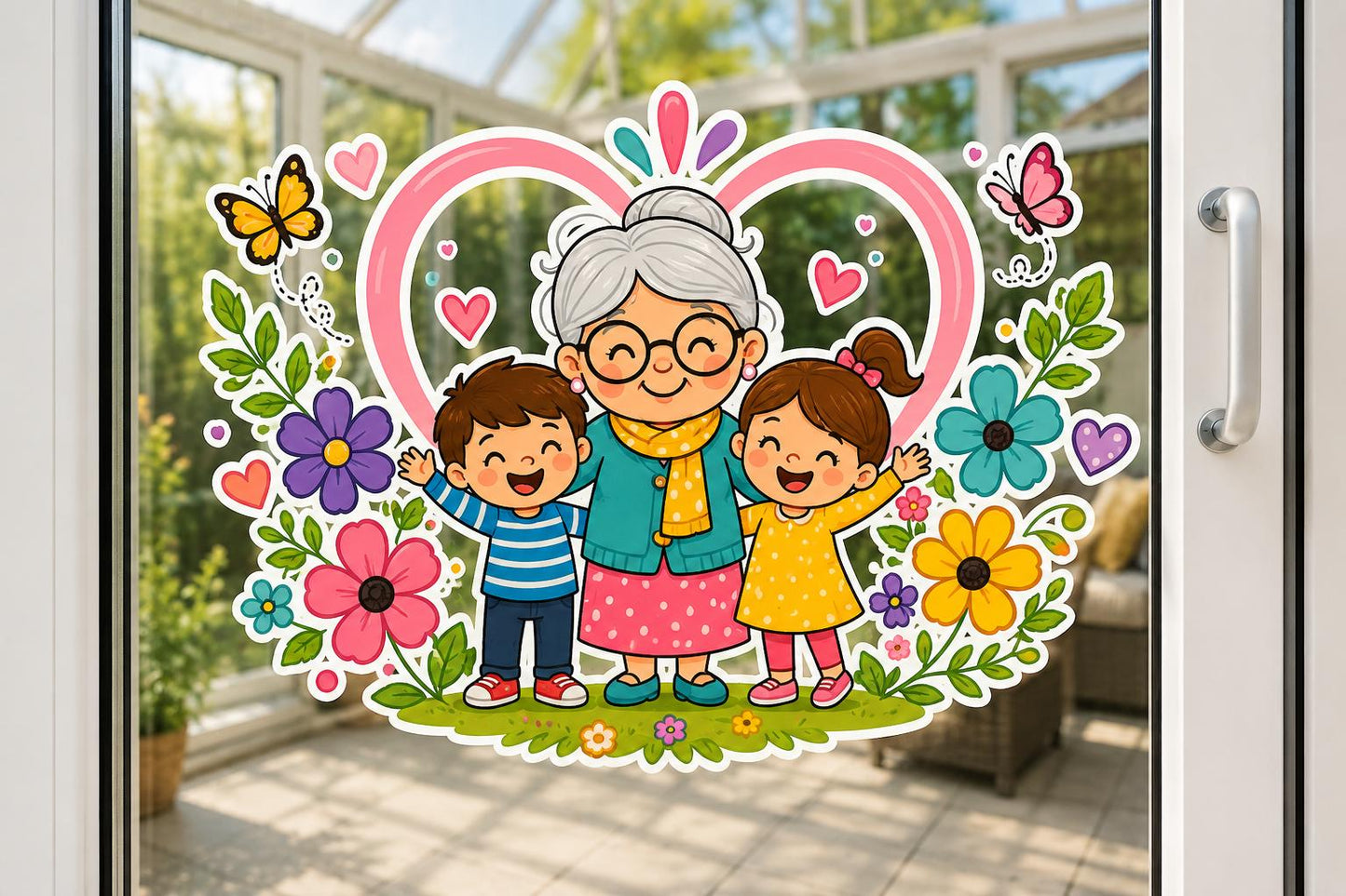 Custom Mind the Glass Window Cling Door’s Closed Fun Sticker Conservatories and Patio Doors Perfect for Grandparents and Families